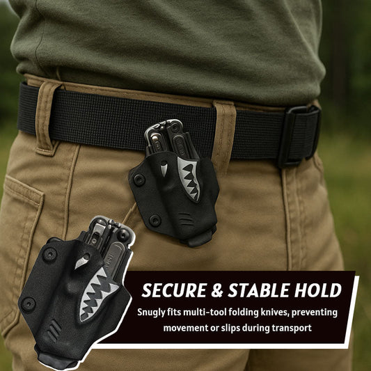 Multifunktionales Klappmesser mit Rückenschnalle und Einhand-Scheideabdeckung