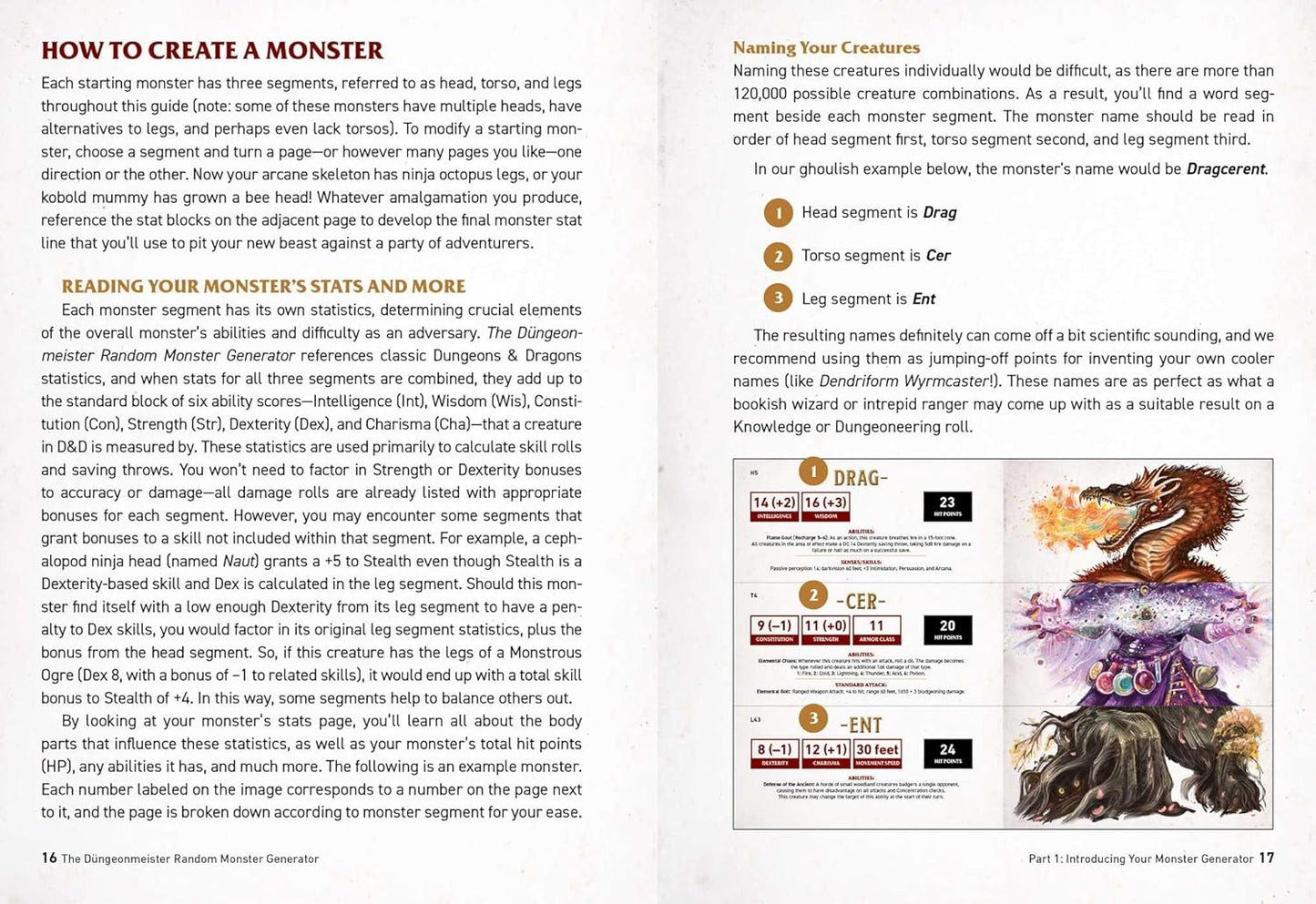 👾Der Düngeonmeister Zufallsmonstergenerator: Ein Mix-and-Match-RPG-Flipbook (Düngeonmeister-Reihe)