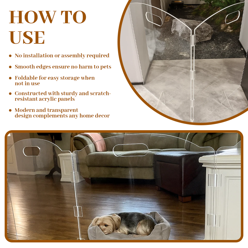 🛡️Transparentes Acryl-Haustiergitter