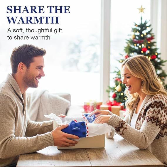 Shark Bite Pattern Knit Gloves