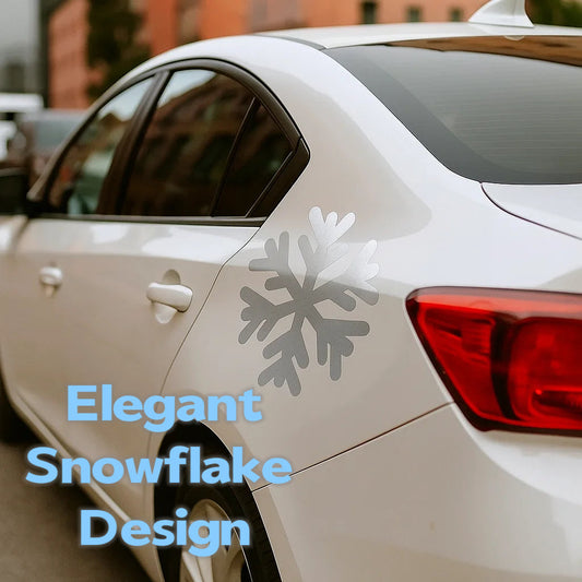 ❄️ Silver Snowflake Car Decal | Winter Car Sticker
