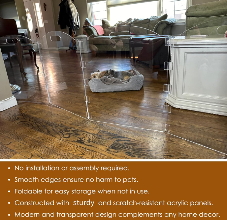 🛡️Transparentes Acryl-Haustiergitter